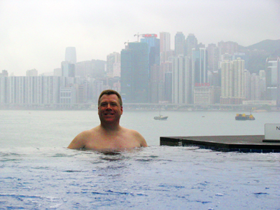 Infinity pool at the Hong Kong Intercontinental Hotel