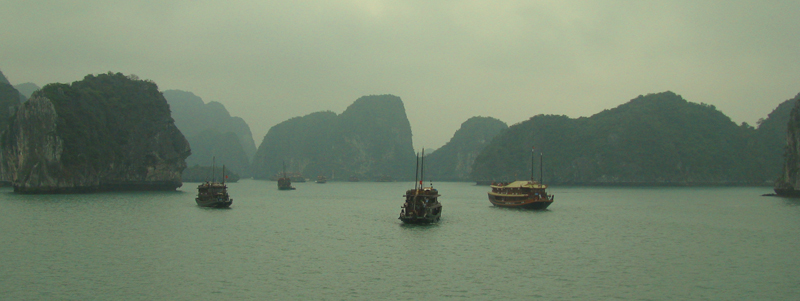 Junk Boats In Halong Bay