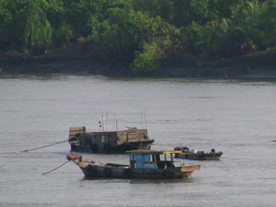 Boats on the Mekong River