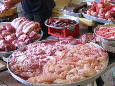 Intestine for Sale at Saigon Market